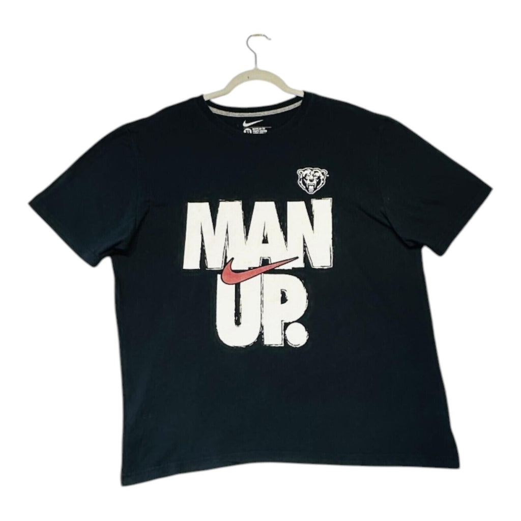 Nike Man Up T-Shirt Men's UK Size XL Black Short Sleeve
