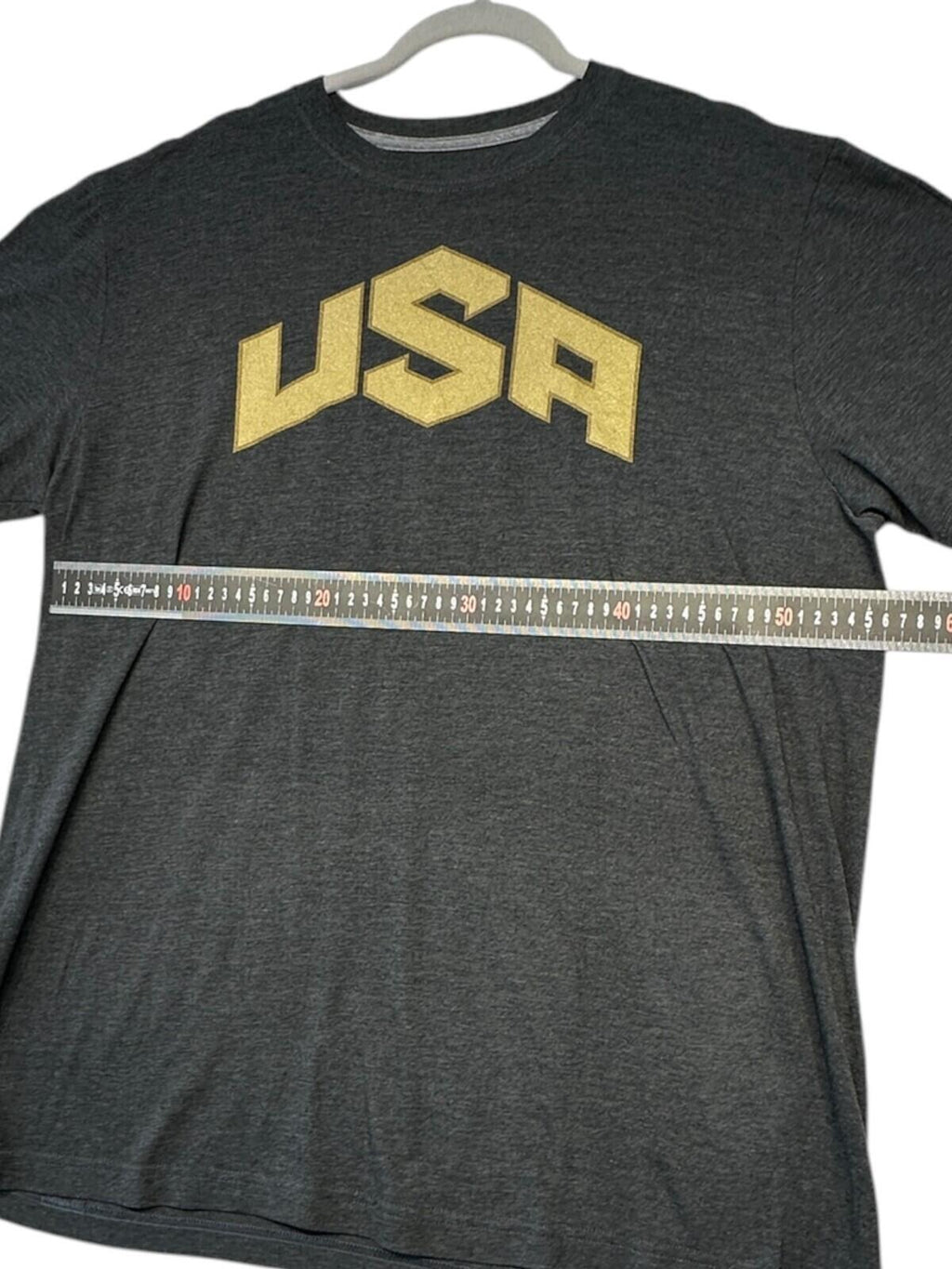 Nike USA T-Shirt Men's UK Size XL Grey Gold Graphic Print