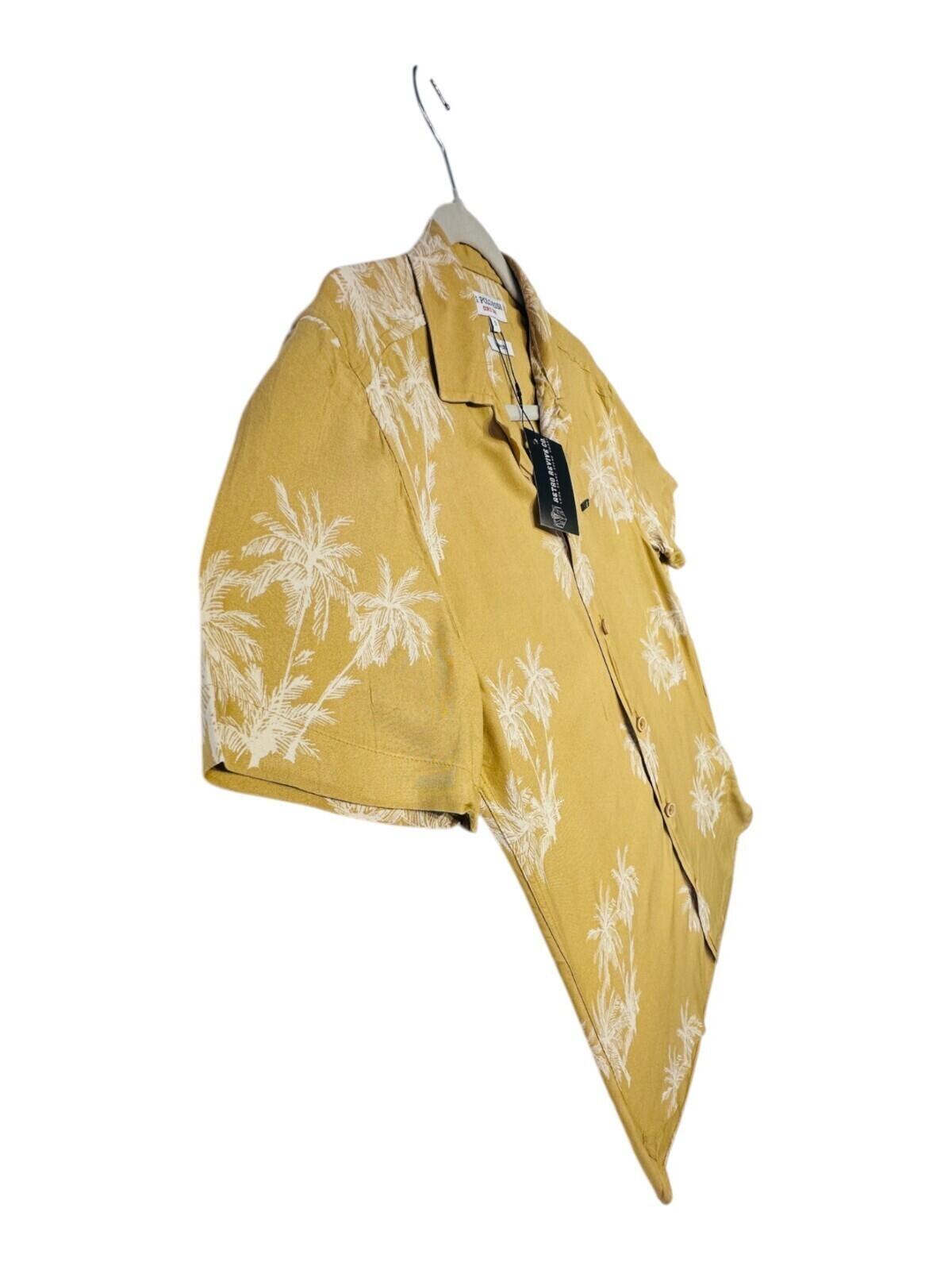 U.S. Polo Assn. Shirt Men's UK Size S Yellow Palm Tree