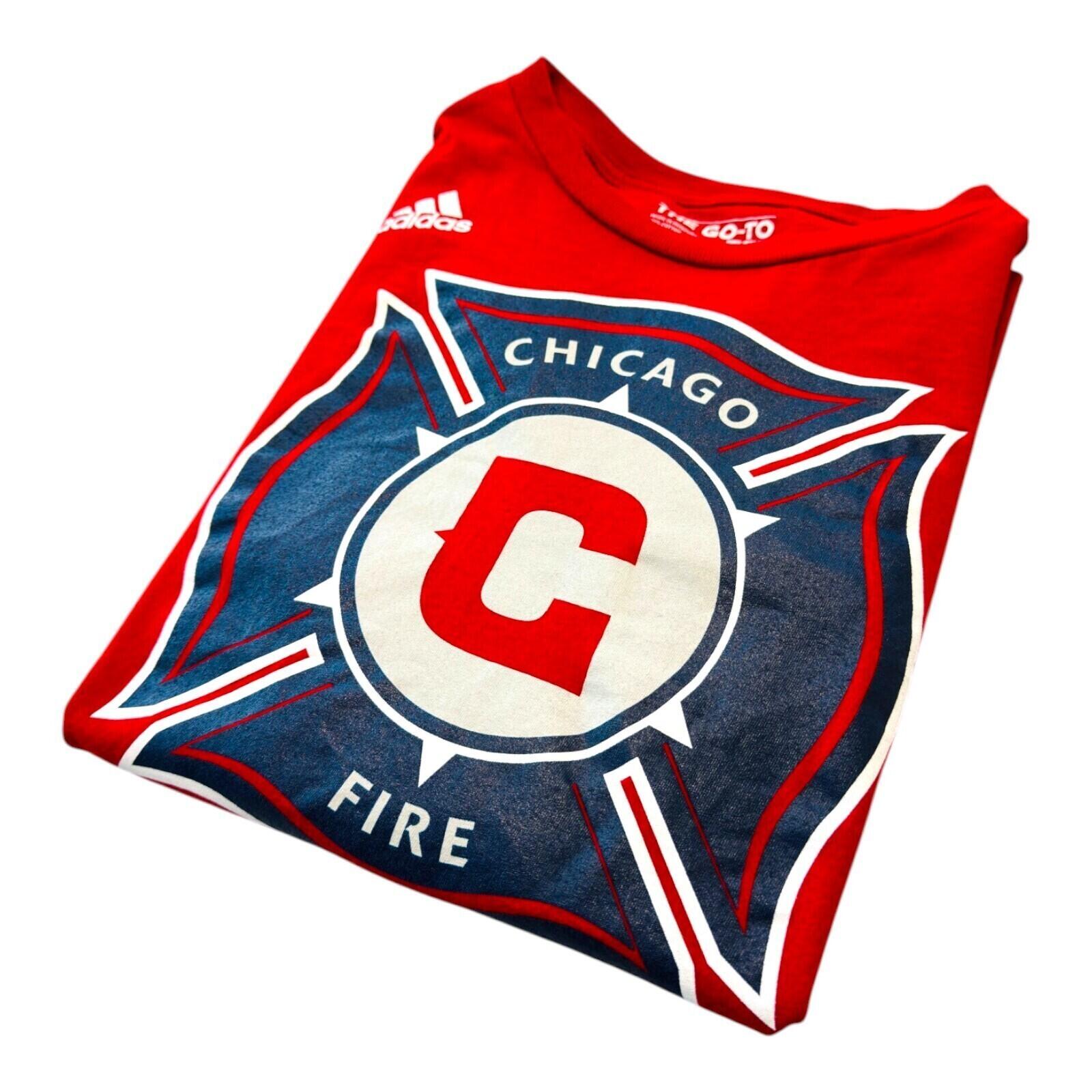 Adidas Chicago Fire T-Shirt Men's UK Size L Red Graphic