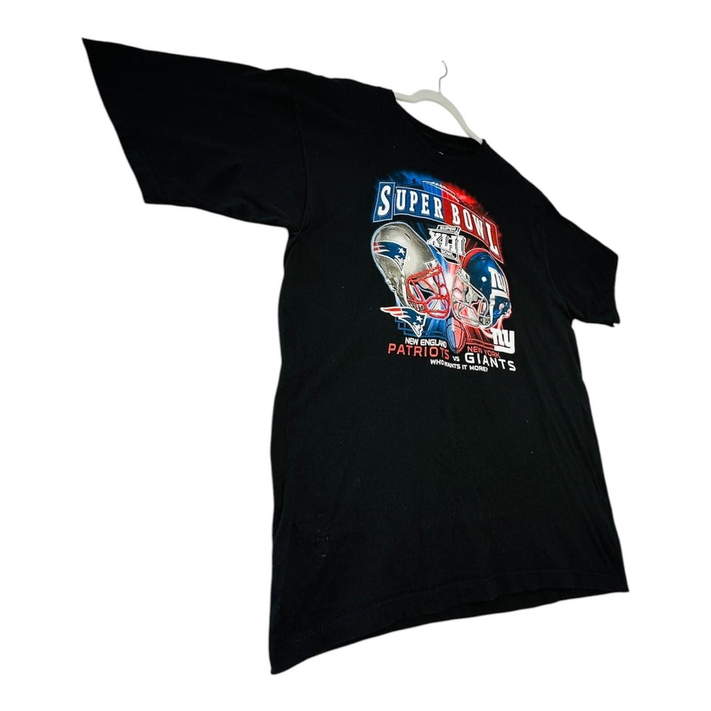 Reebok Patriots vs Giants T-Shirt Men's UK Size XL Black