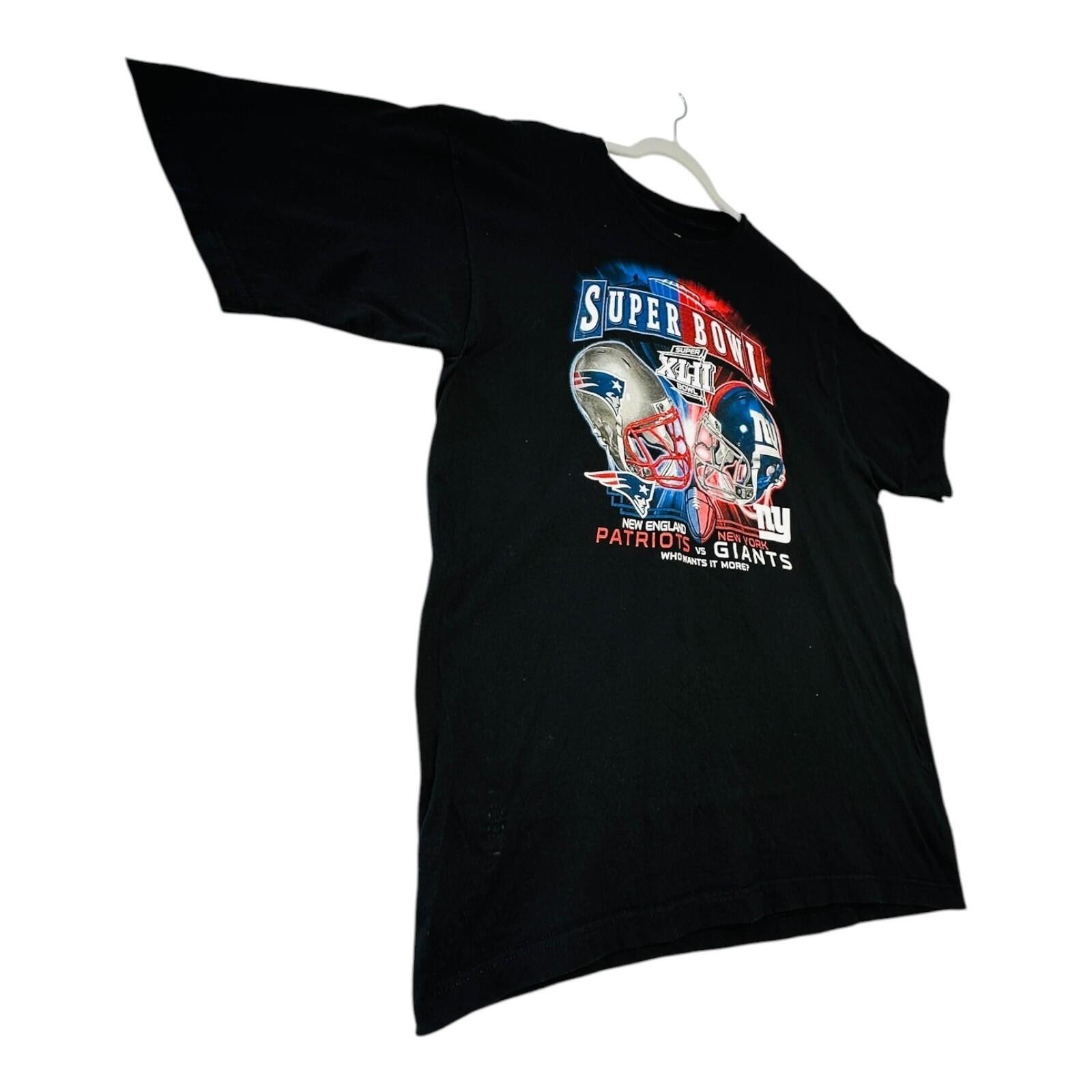 Reebok Patriots vs Giants T-Shirt Men's UK Size XL Black