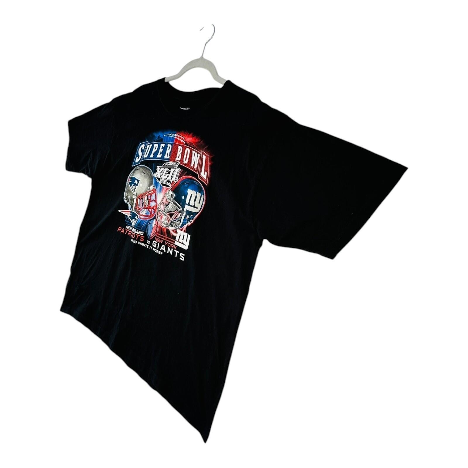 Reebok Patriots vs Giants T-Shirt Men's UK Size XL Black
