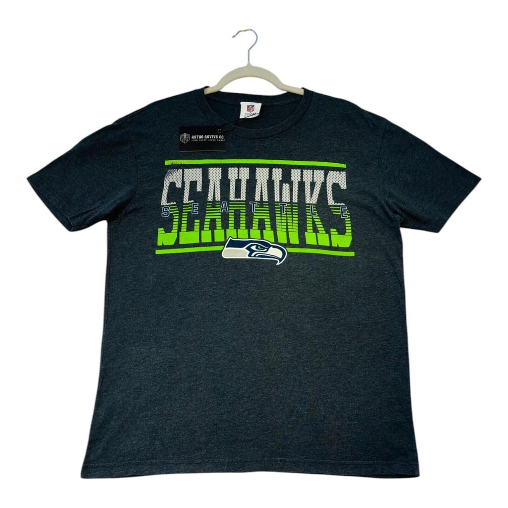 NFL Seahawks T-Shirt Men's UK Size L Grey Graphic Print