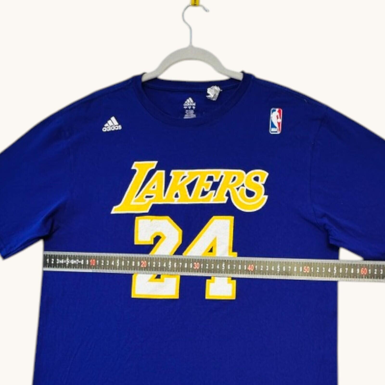 Adidas Lakers T-Shirt Men's UK Size L Purple Graphic Print