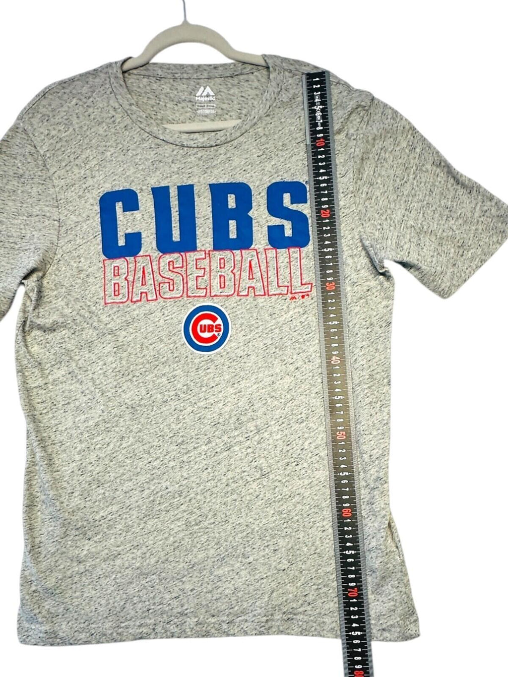 Majestic Cubs Baseball T-Shirt Men's UK Size L Grey