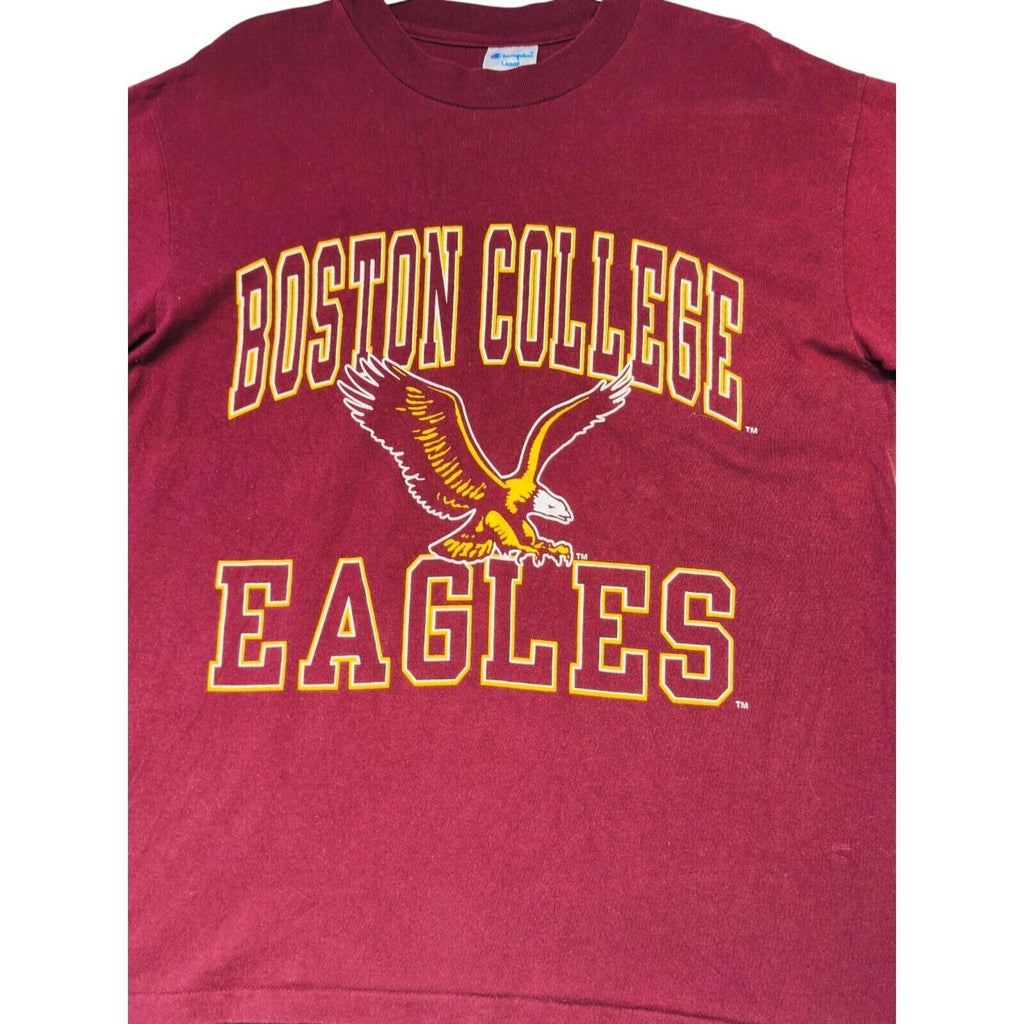 Champion Boston Eagles T-Shirt Men's UK Size L Red