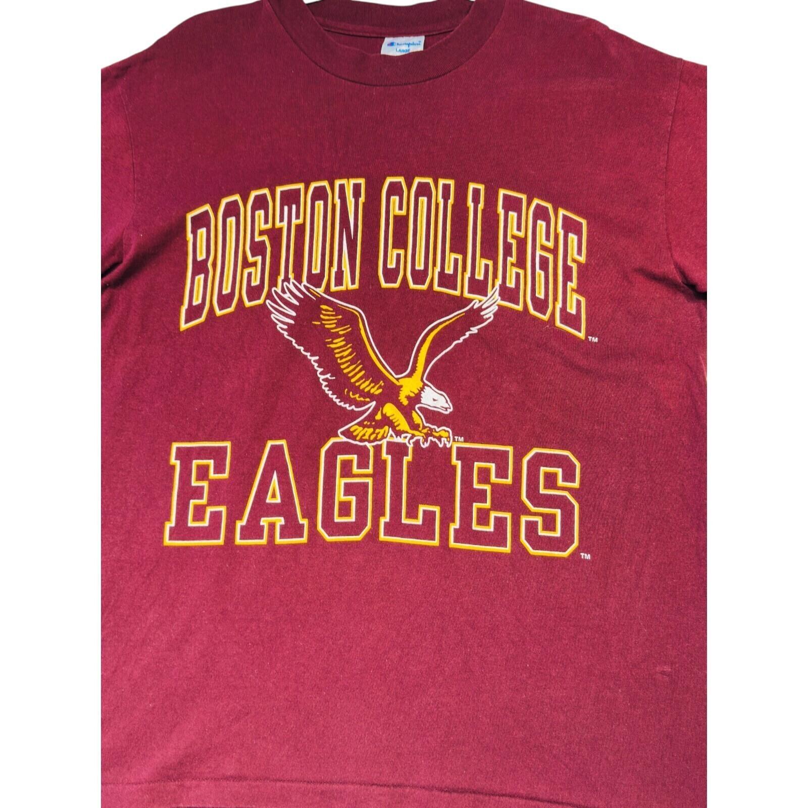 Champion Boston Eagles T-Shirt Men's UK Size L Red