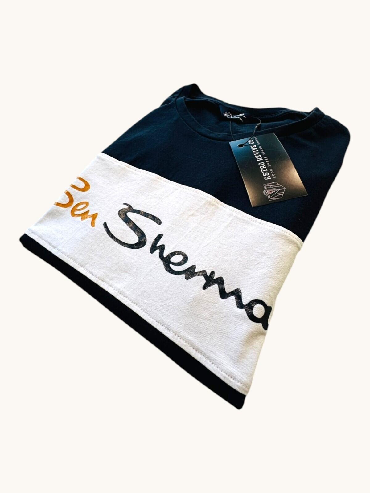 Ben Sherman T-Shirt Men's UK Size XL Blue Graphic Print