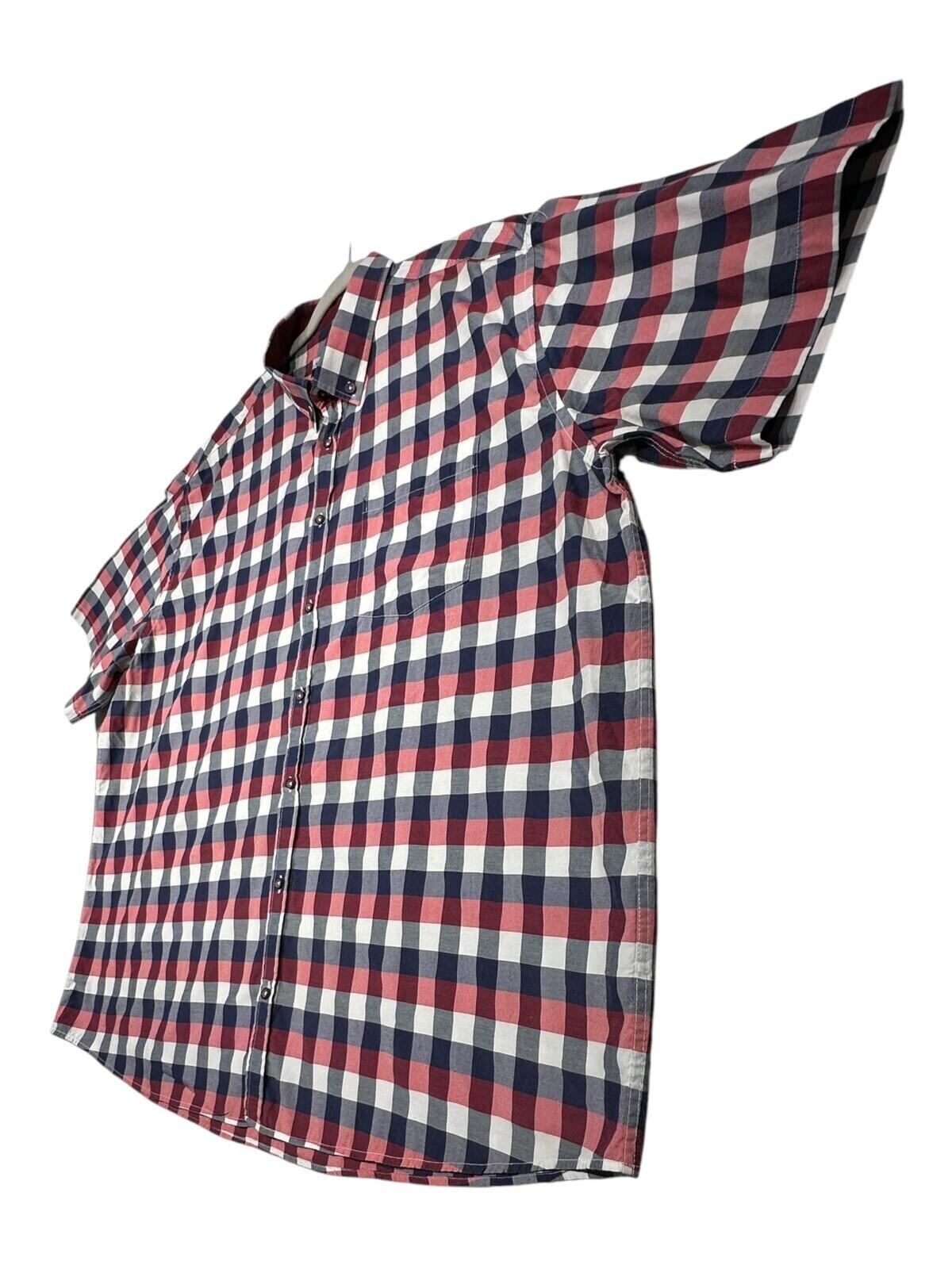Kam Apparel Wear Shirt Men's UK Size 4XL Red Check Pocket
