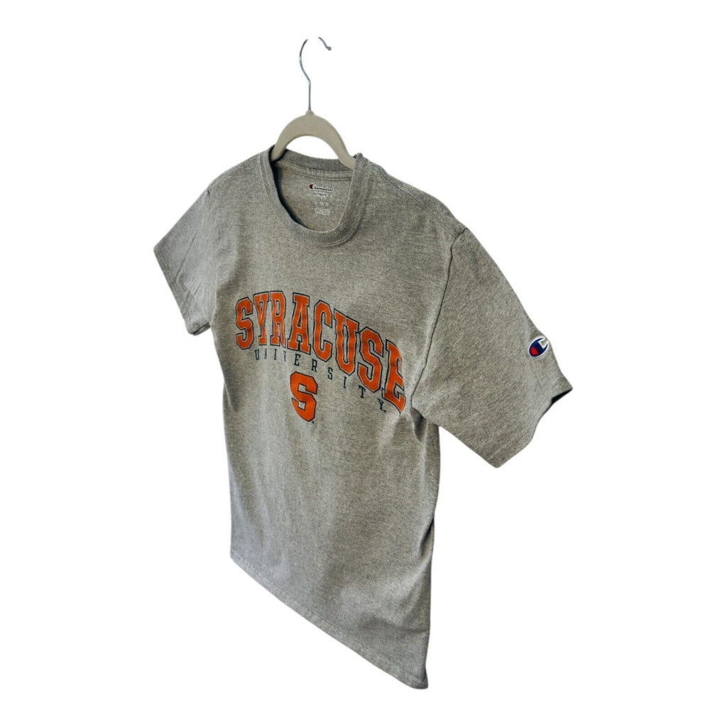 Champion Syracuse T-Shirt Men's UK Size S Grey Short Sleeve