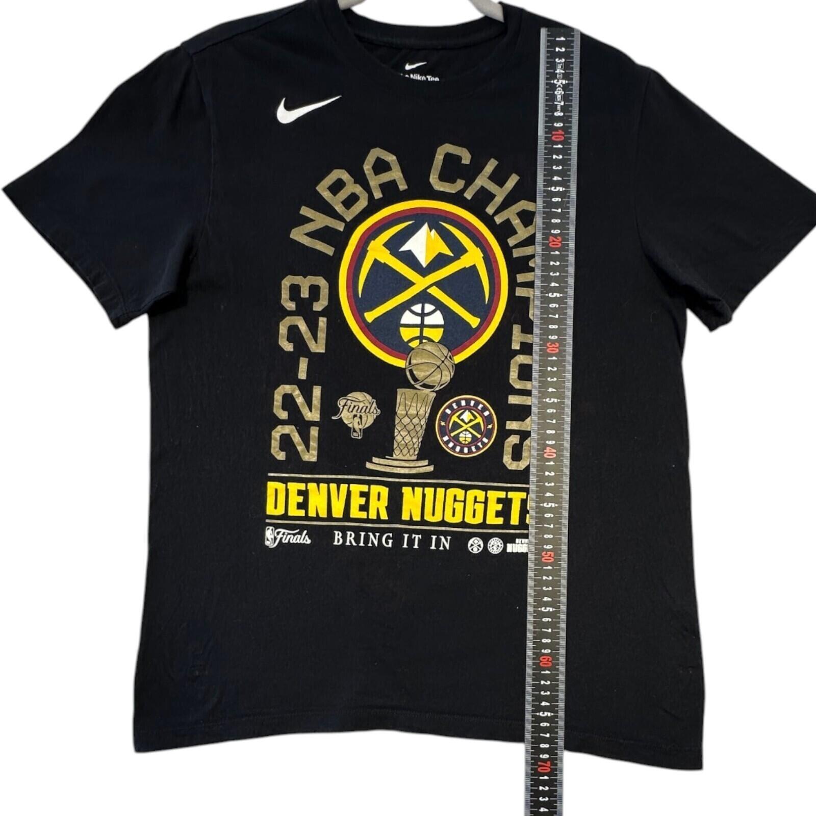 Nike Denver Nuggets T-Shirt Men's UK Size M Black Crew Neck