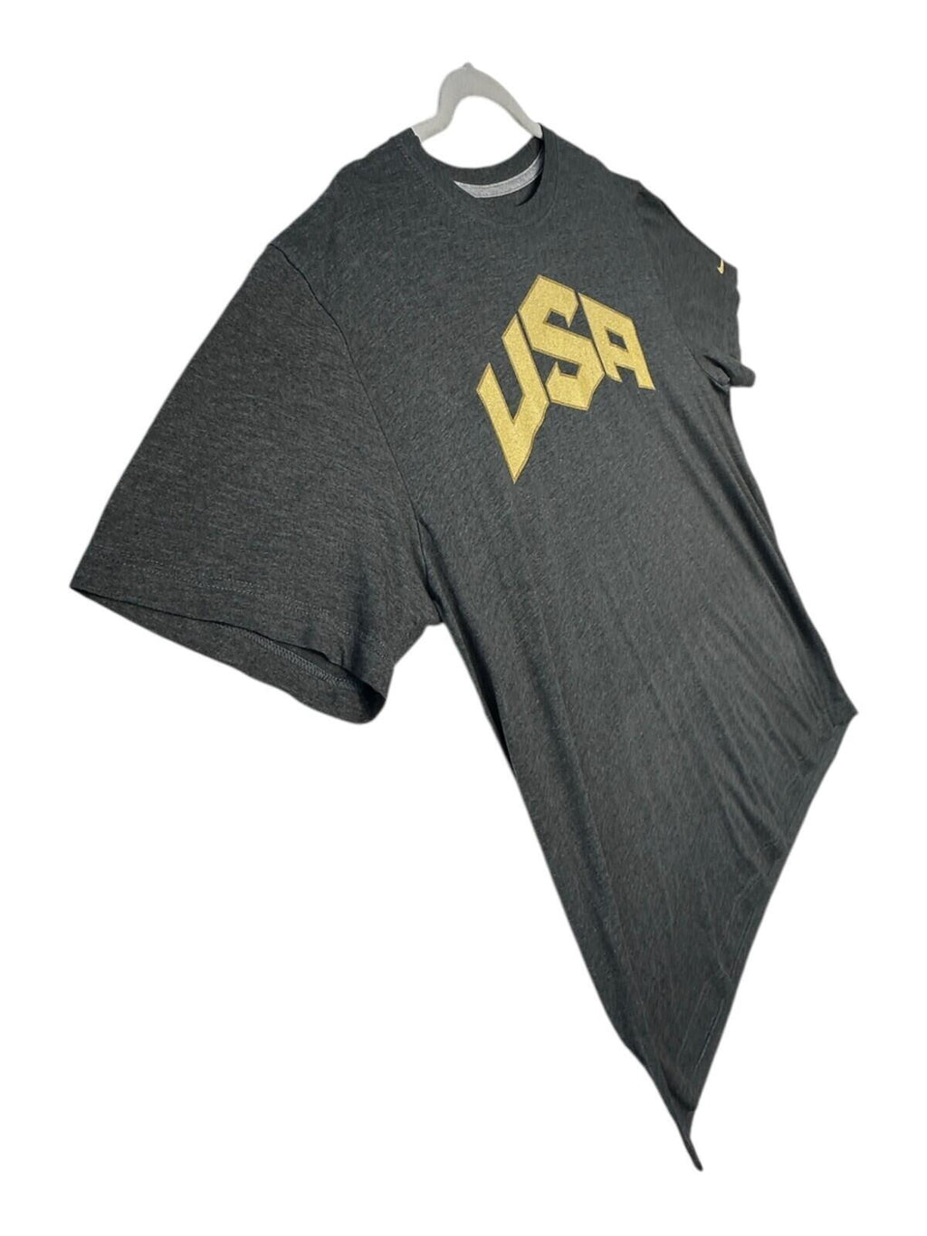 Nike USA T-Shirt Men's UK Size XL Grey Gold Graphic Print