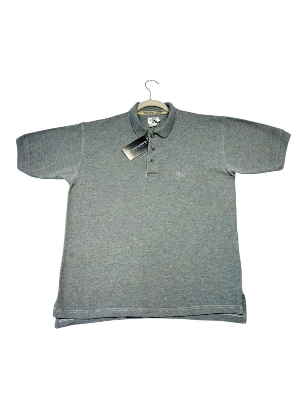 Calvin Klein Jeans Polo Shirt Men's UK Size M Grey