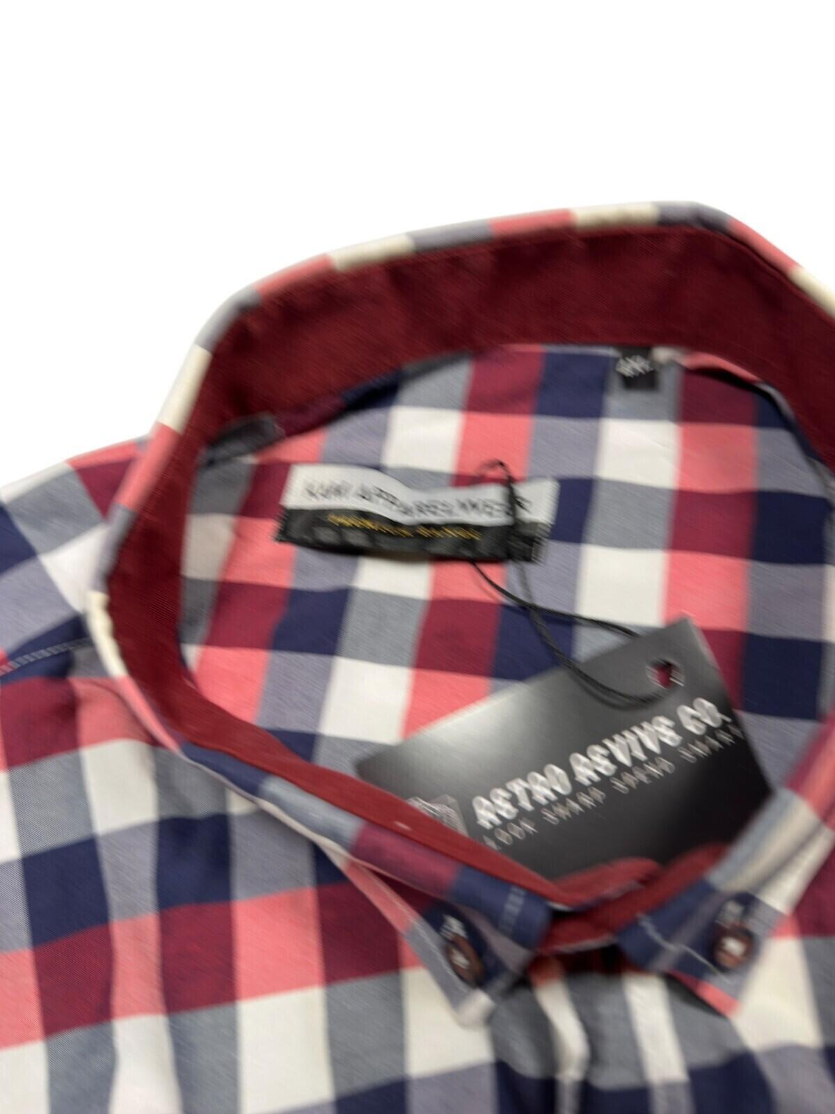 Kam Apparel Wear Shirt Men's UK Size 4XL Red Check Pocket