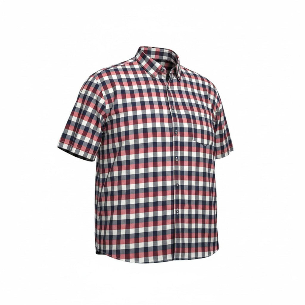 Kam Apparel Wear Shirt Men's UK Size 4XL Red Check Pocket