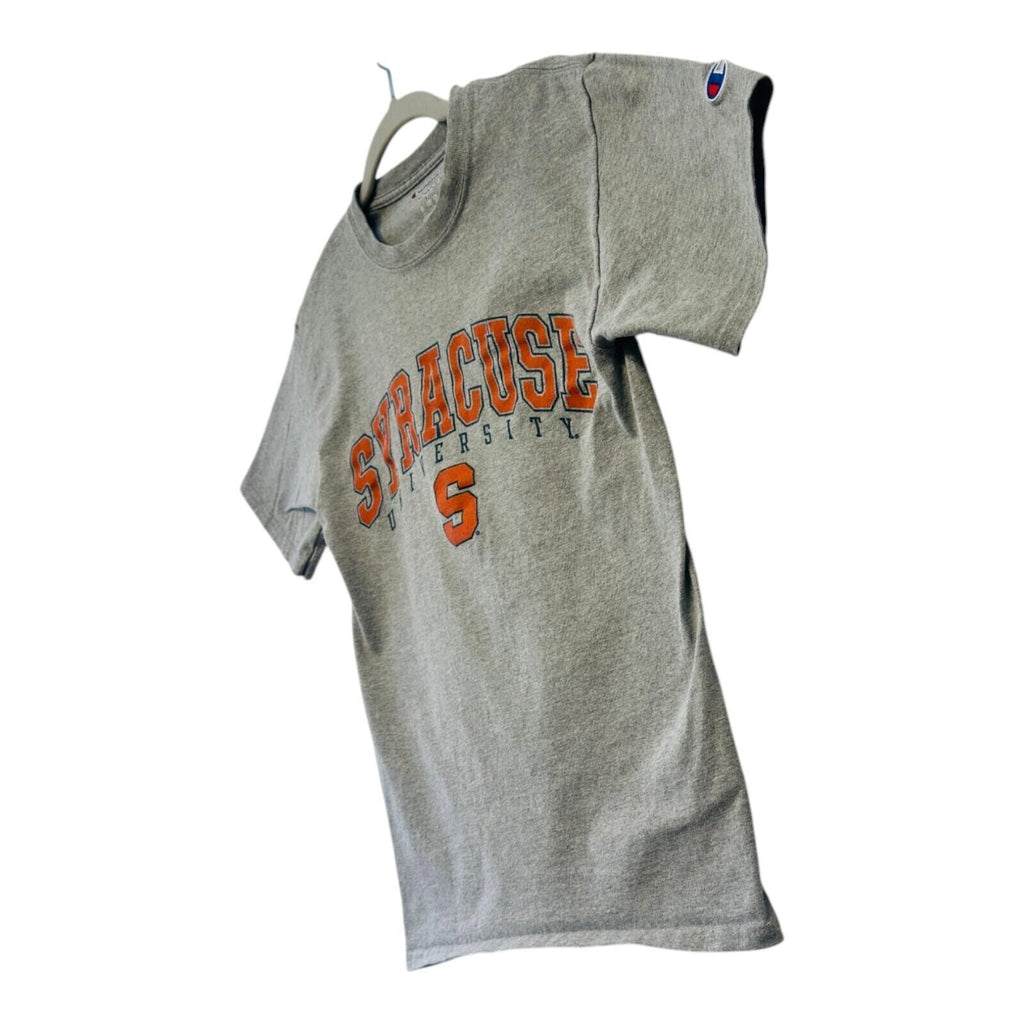 Champion Syracuse T-Shirt Men's UK Size S Grey Short Sleeve