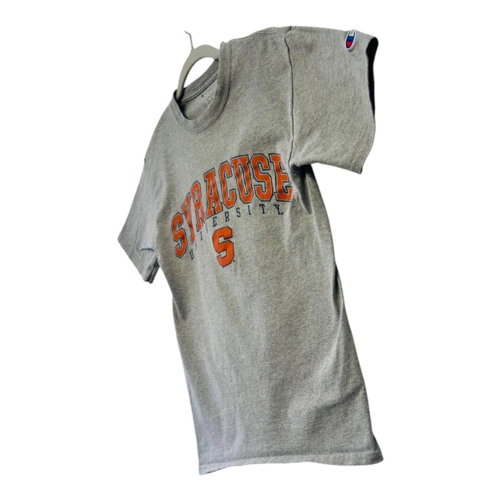 Champion Syracuse T-Shirt Men's UK Size S Grey Short Sleeve