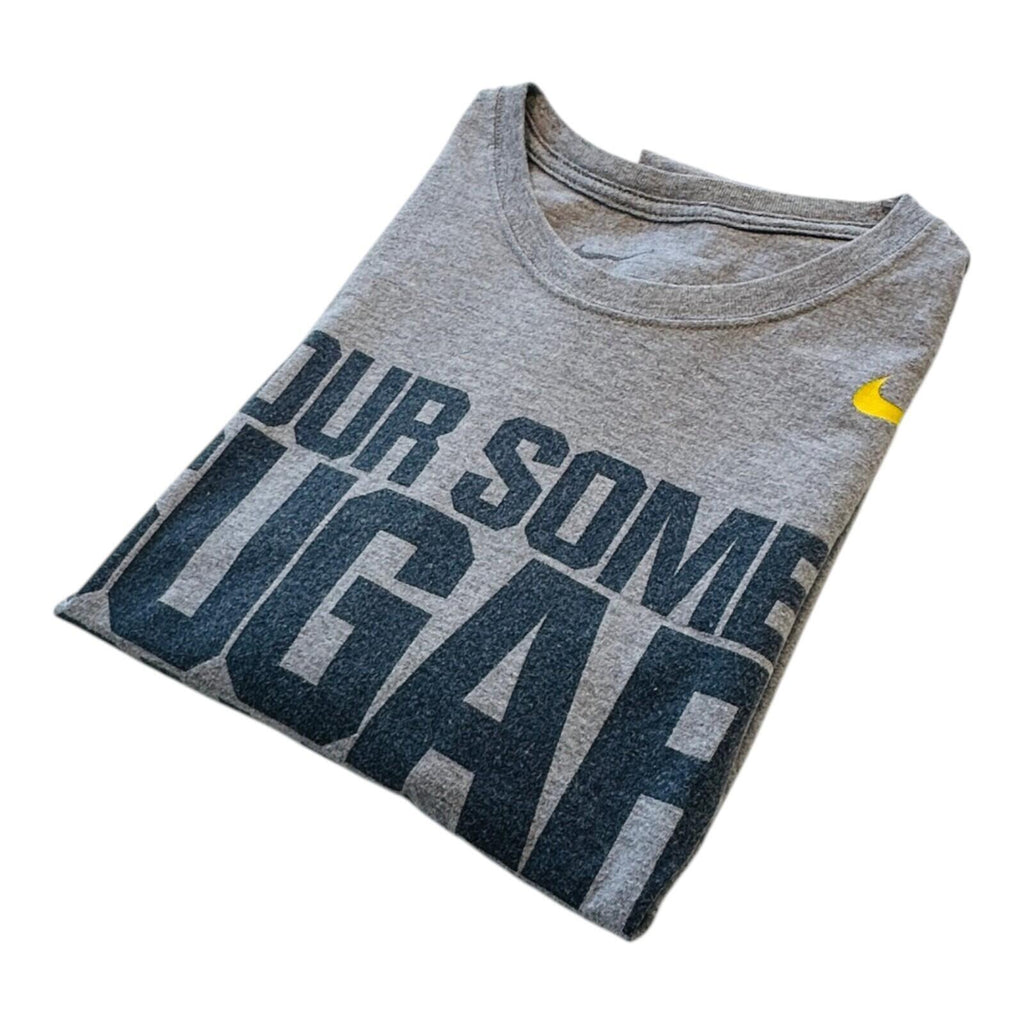 Nike Michigan Wolverines T-Shirt Men's UK Size L Grey