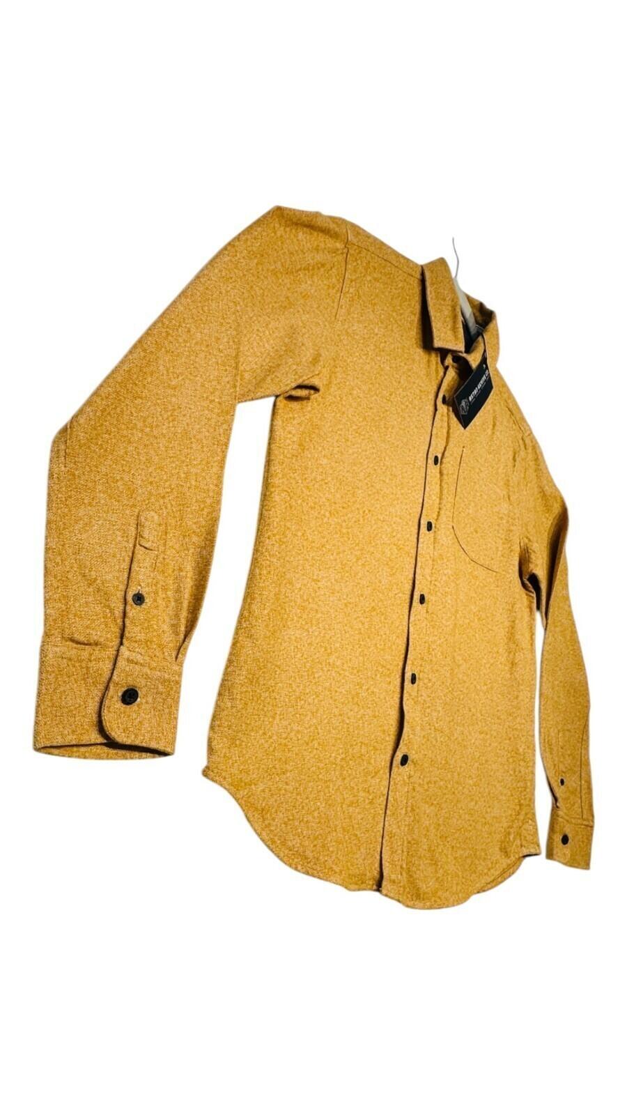Mantaray Shirt Men's UK Size S Yellow Flannel Pocket