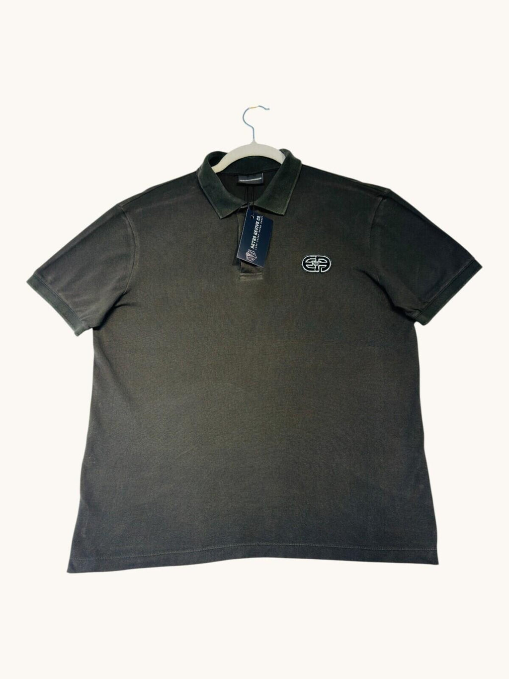 Emporio Armani Polo Shirt Men's UK Size M Green Embroidered