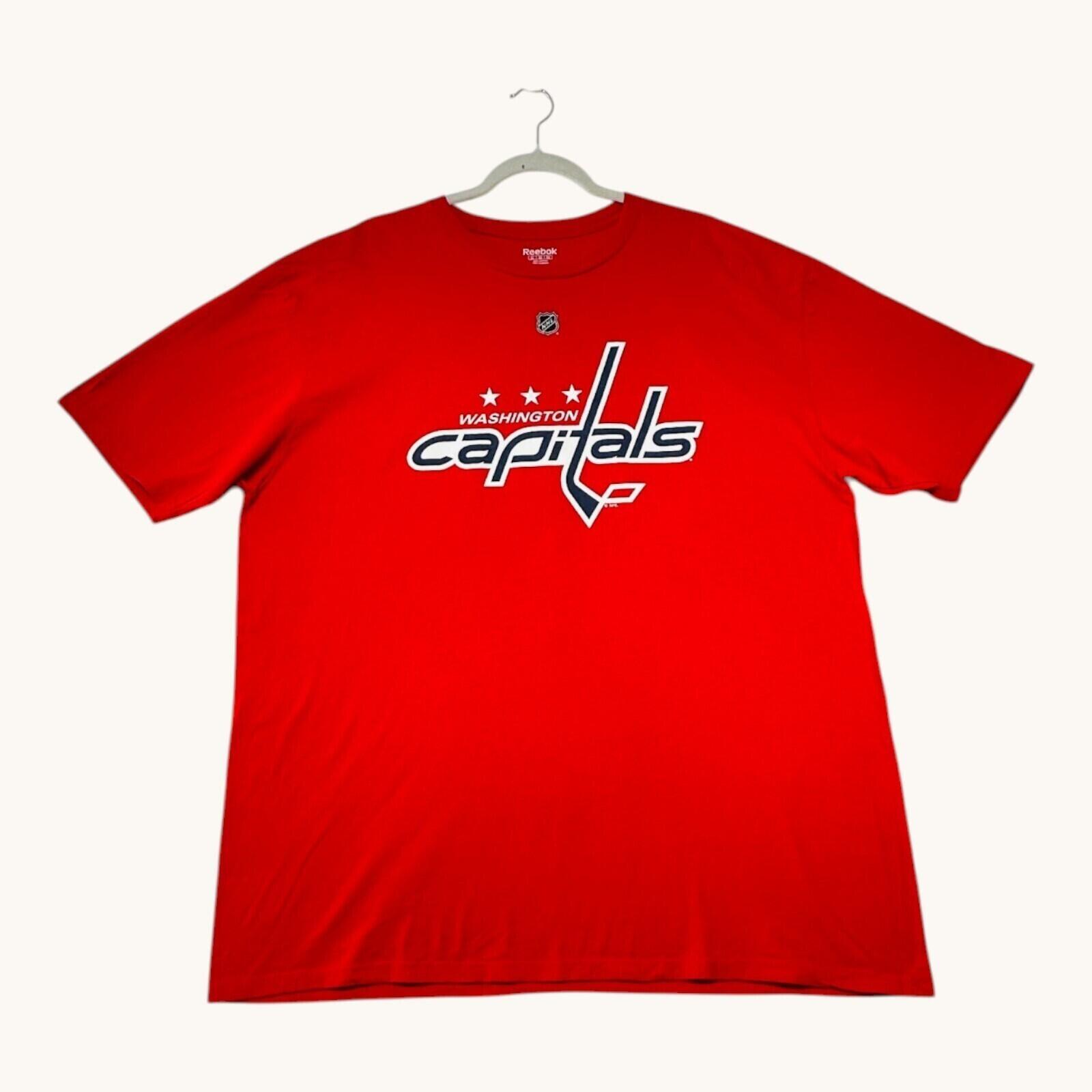 Reebok Washington Capitals T-Shirt Men's UK Size 2XL Red
