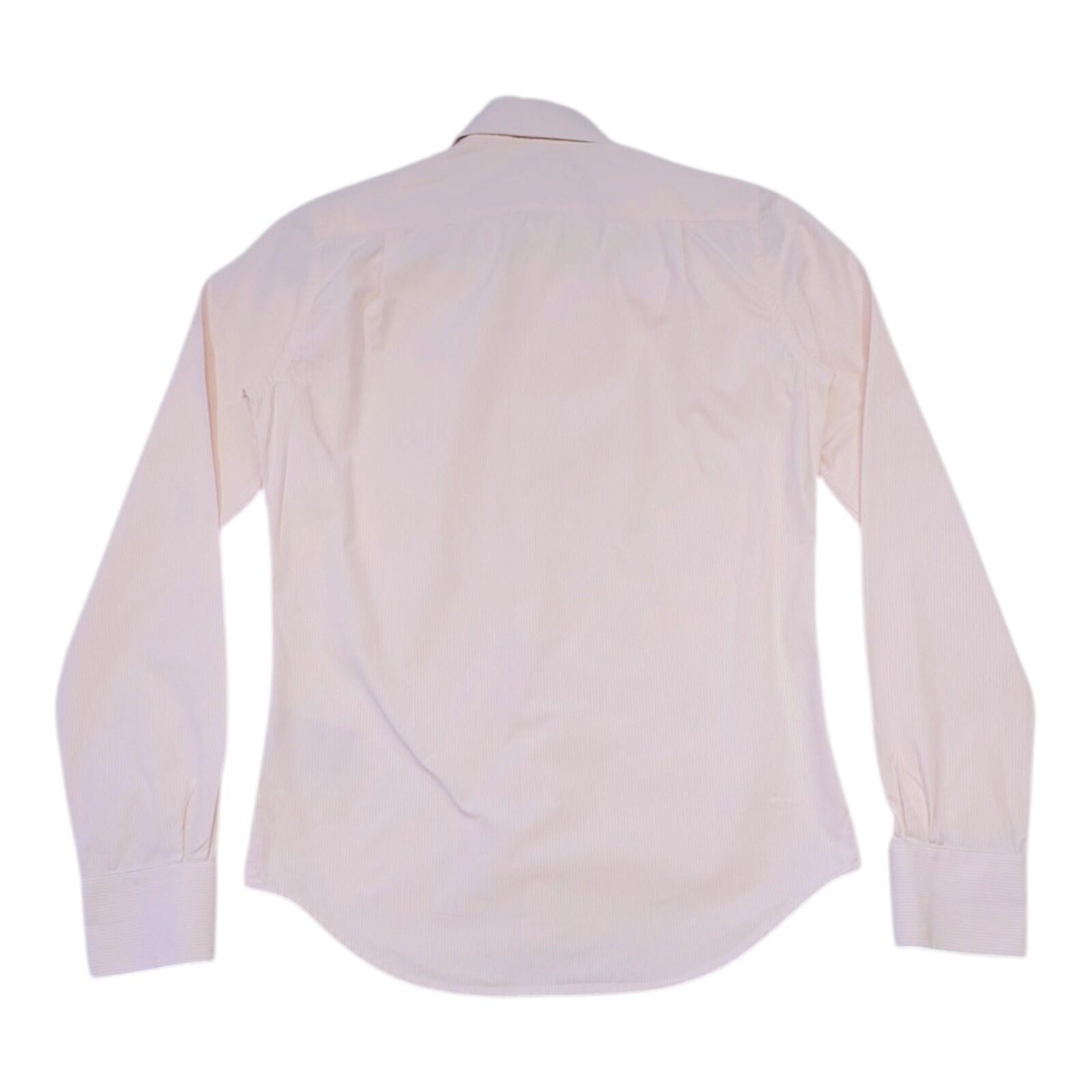 SuperDry Shirt Men's UK Size M Pink Pinstripe Long Sleeve