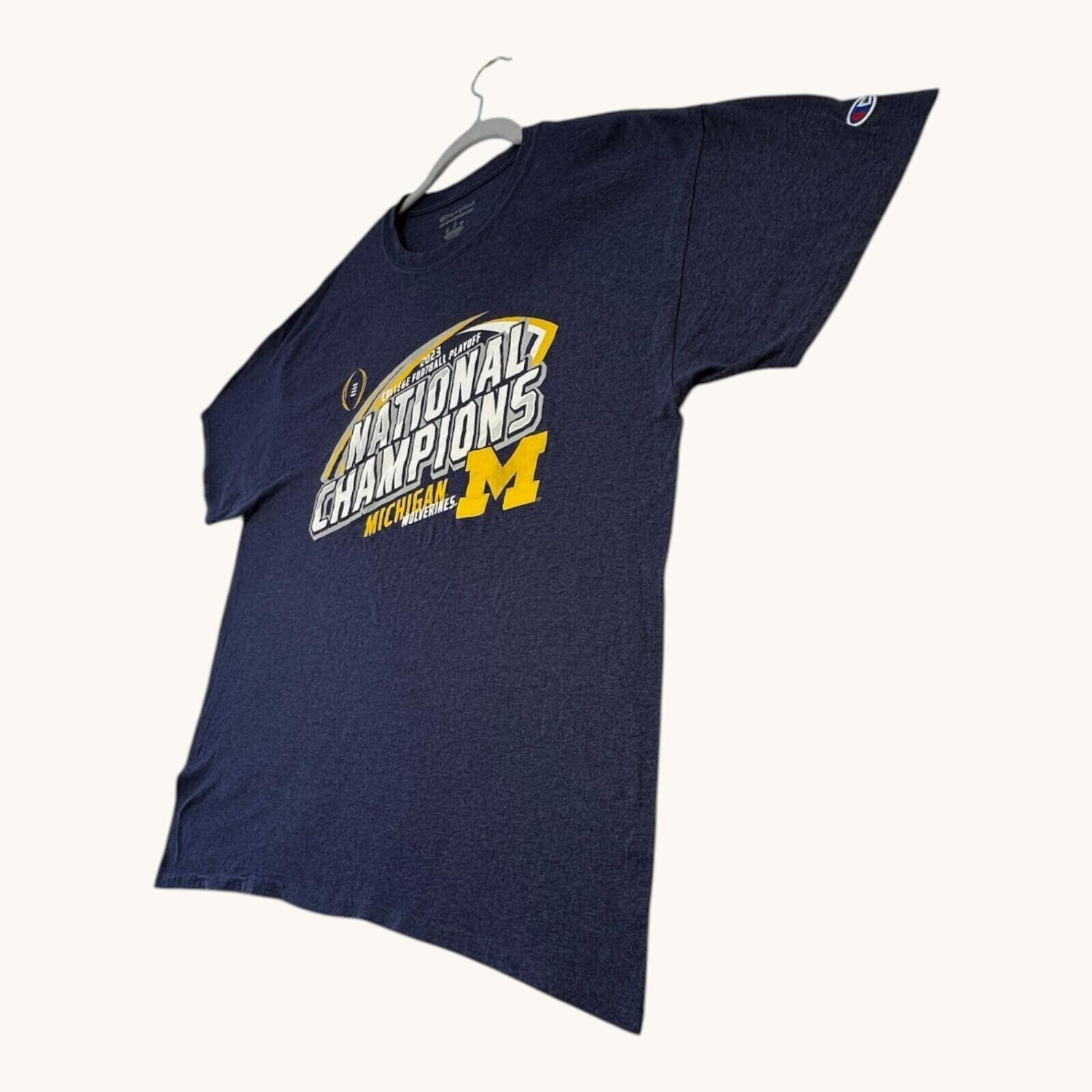 Champion Michigan Wolverines T-Shirt Men's UK Size L Grey