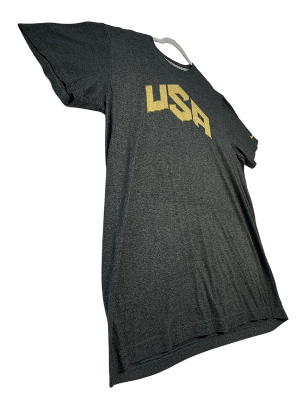 Nike USA T-Shirt Men's UK Size XL Grey Gold Graphic Print