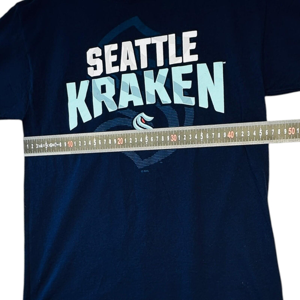 NHL Seattle Kraken T-Shirt Men's Uk Size M Blue Crew Neck