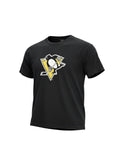 Reebok Penguin's T-Shirt Men's UK Size L Black Short Sleeve