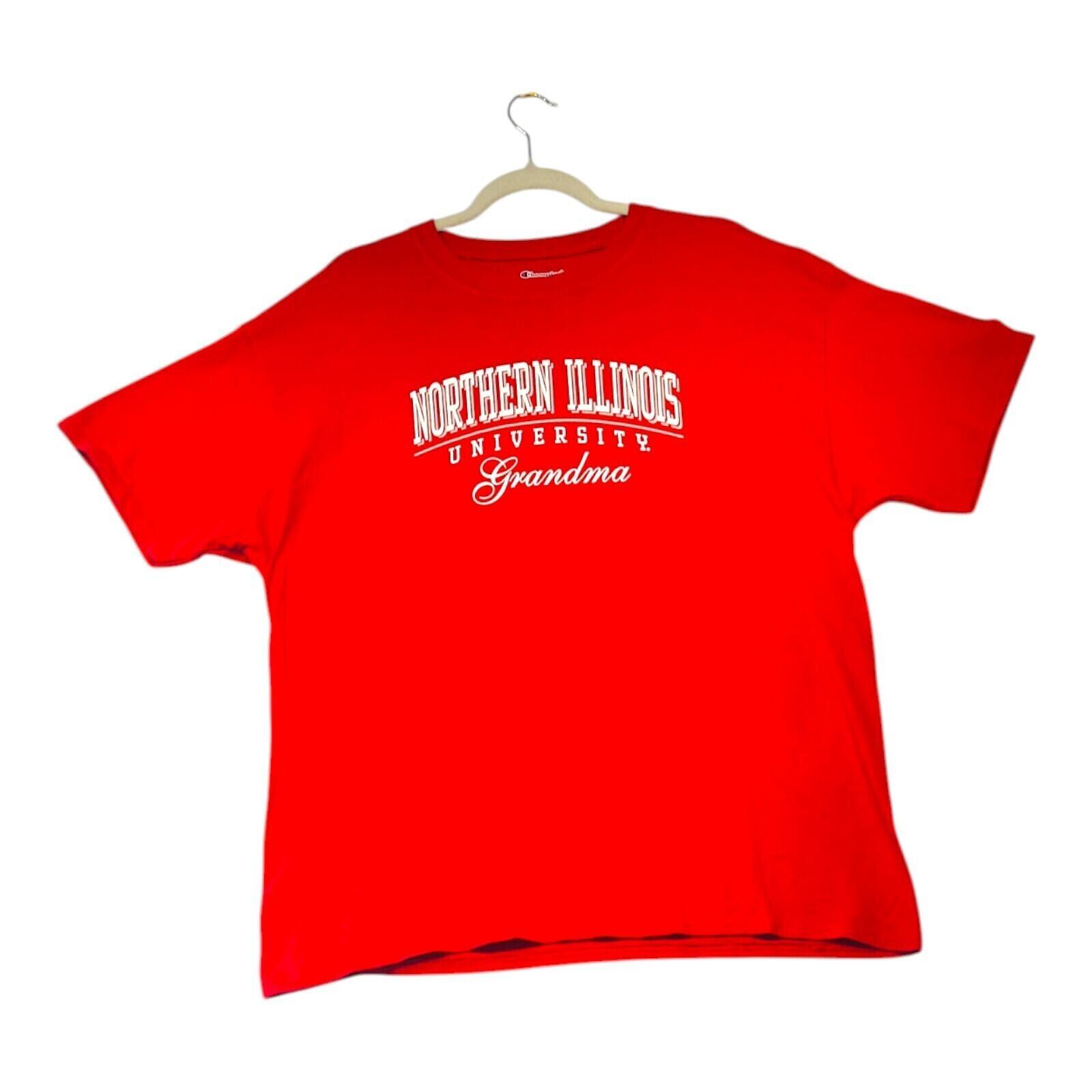 Champion Northern Illinois T-Shirt Women's UK Size XL Red