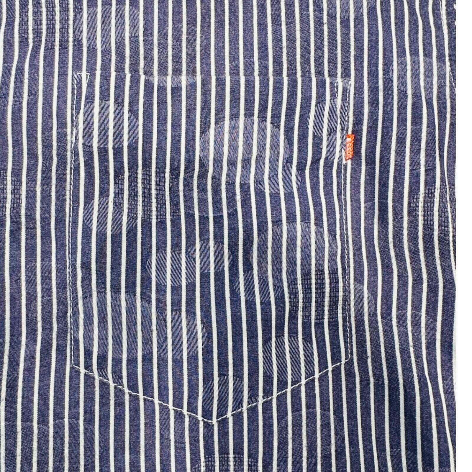 Hugo Boss Shirt Men's UK Size L Blue Stripe Designer
