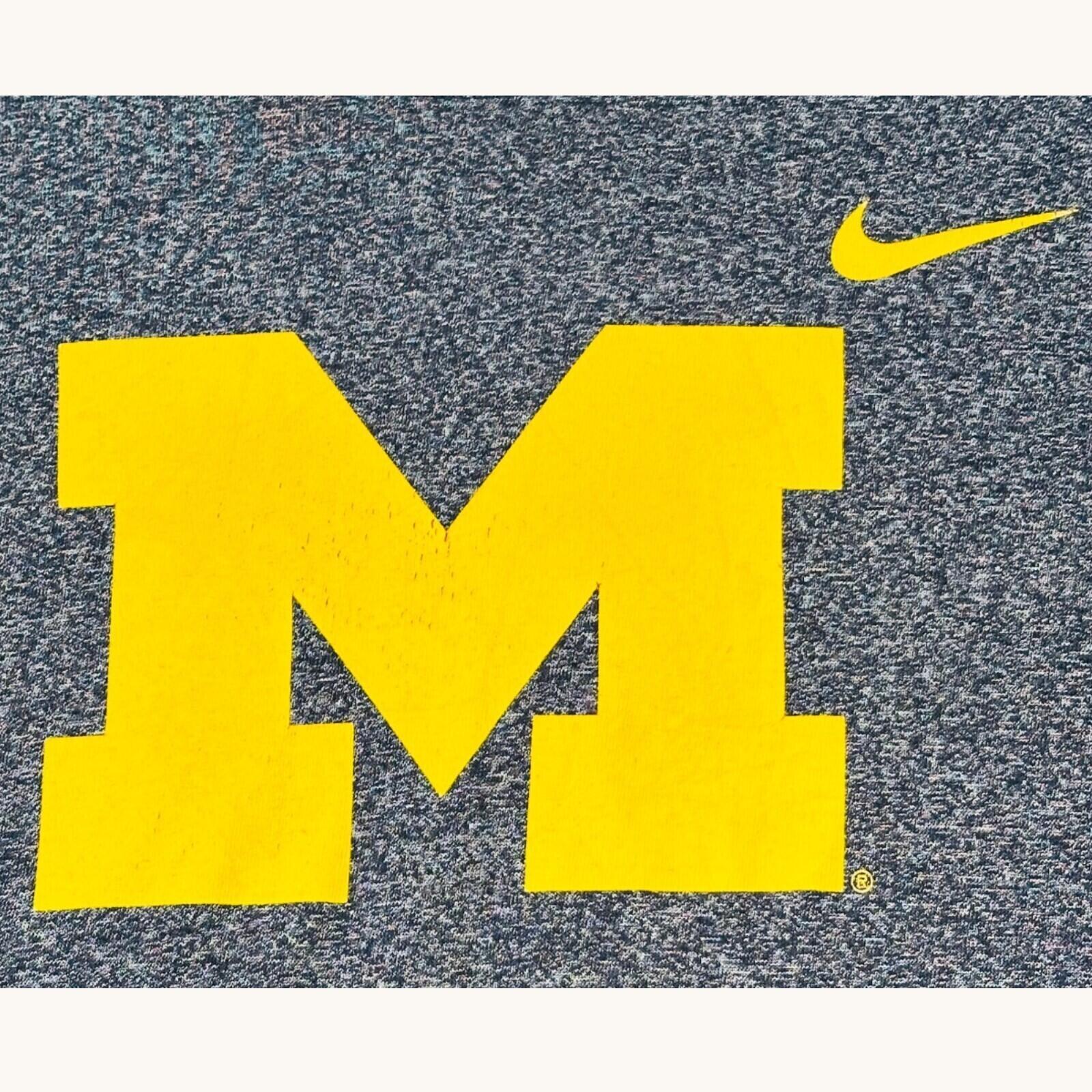 Nike Michigan Wolverines T-Shirt Men's UK Size S Grey