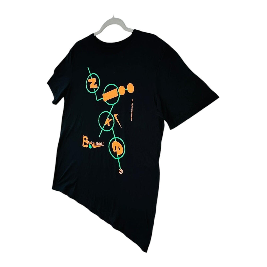 Nike Basketball T-Shirt Men's UK Size M Black Graphic Print