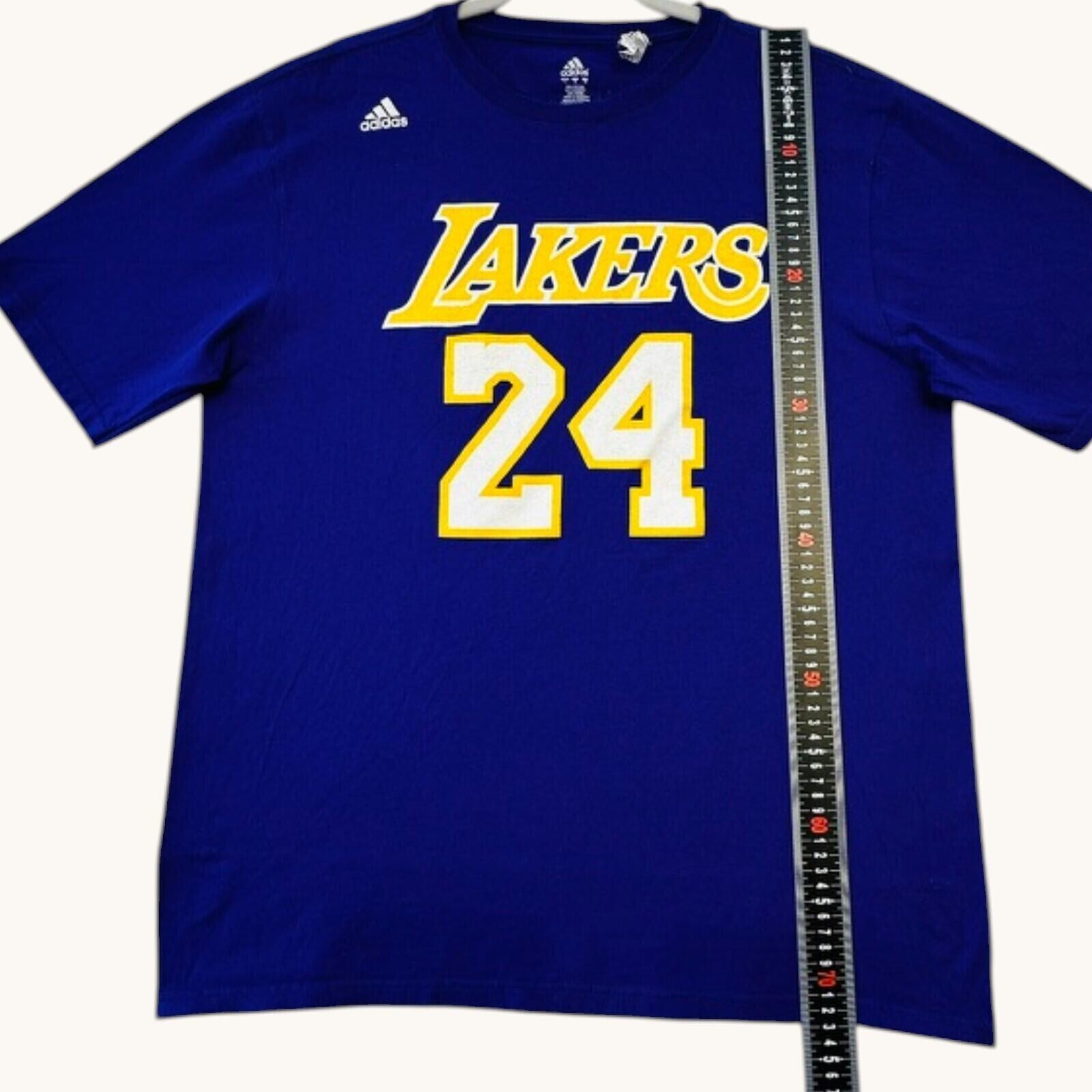 Adidas Lakers T-Shirt Men's UK Size L Purple Graphic Print
