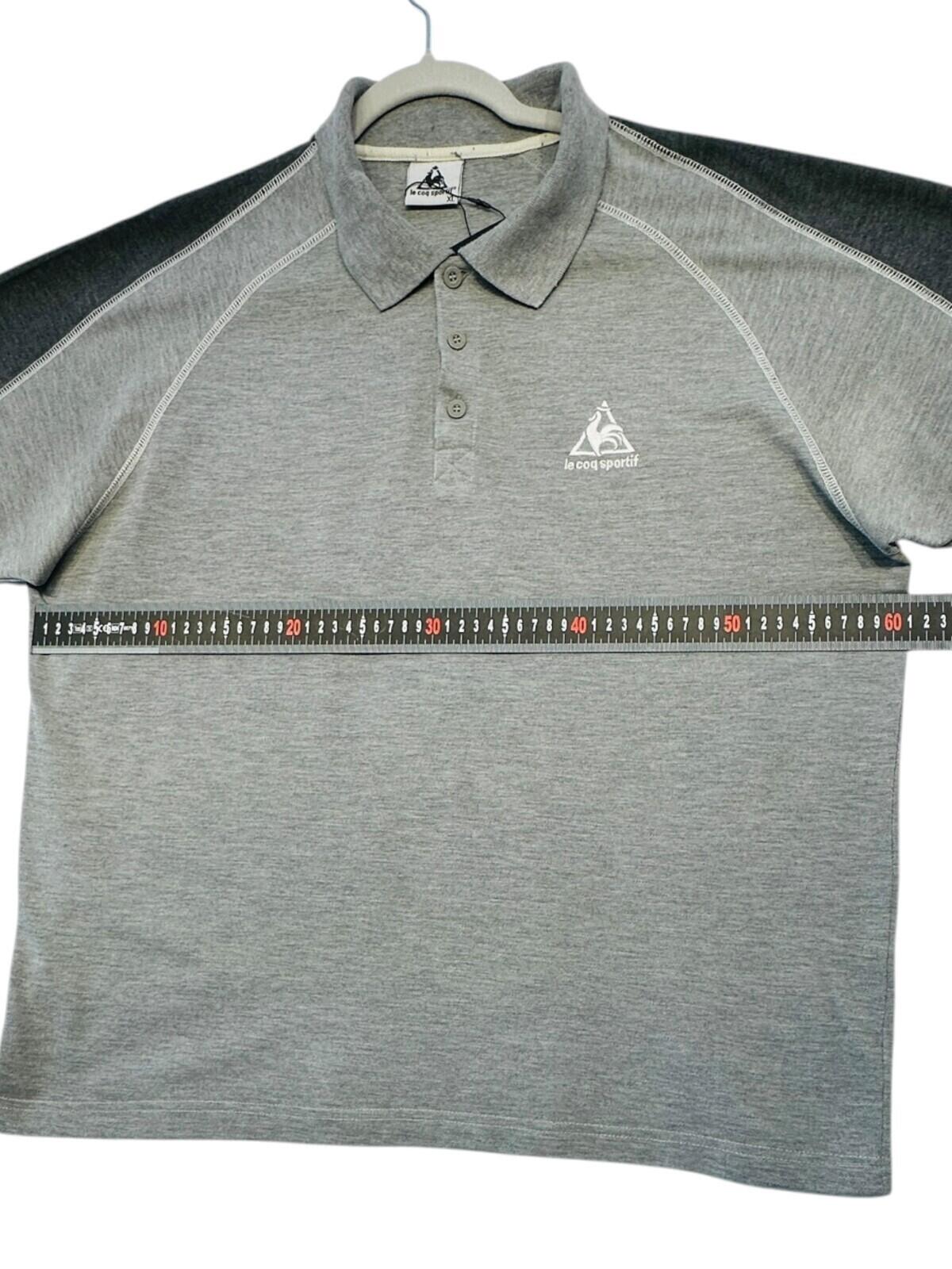 Le Coq Sportif Polo Shirt Men's UK Size XL Grey Short Sleeve