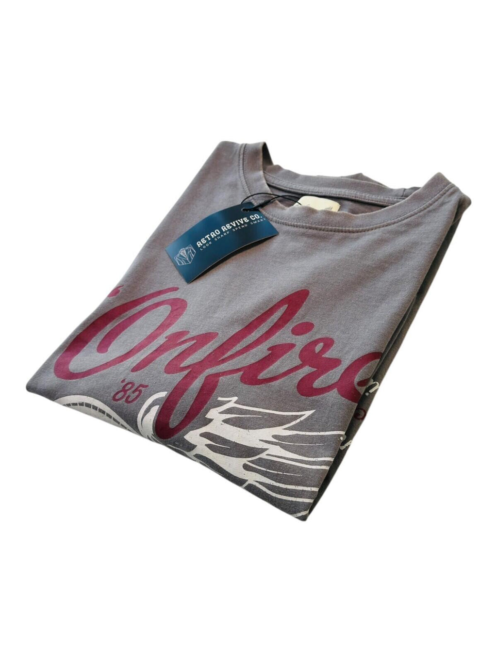 Onfire T-Shirt Men's UK Size M Grey Graphic Print