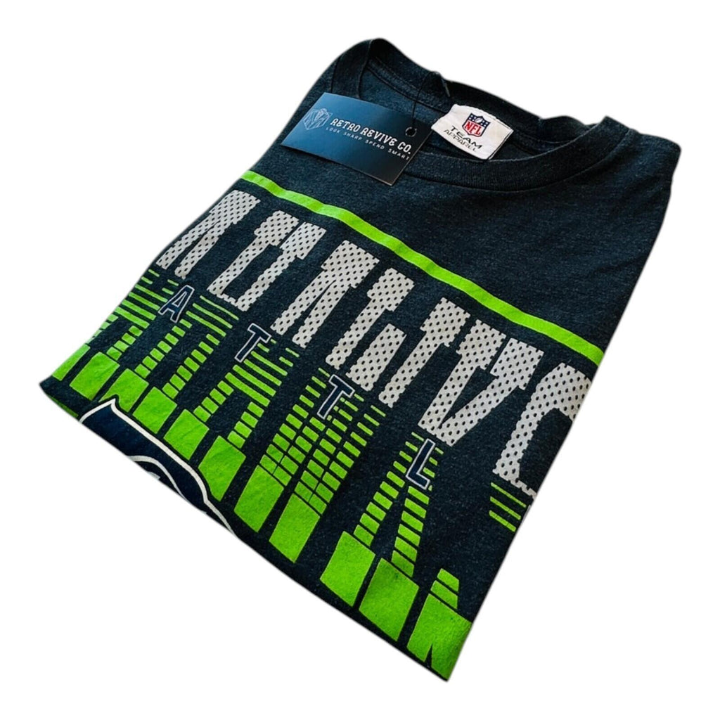 NFL Seahawks T-Shirt Men's UK Size L Grey Graphic Print