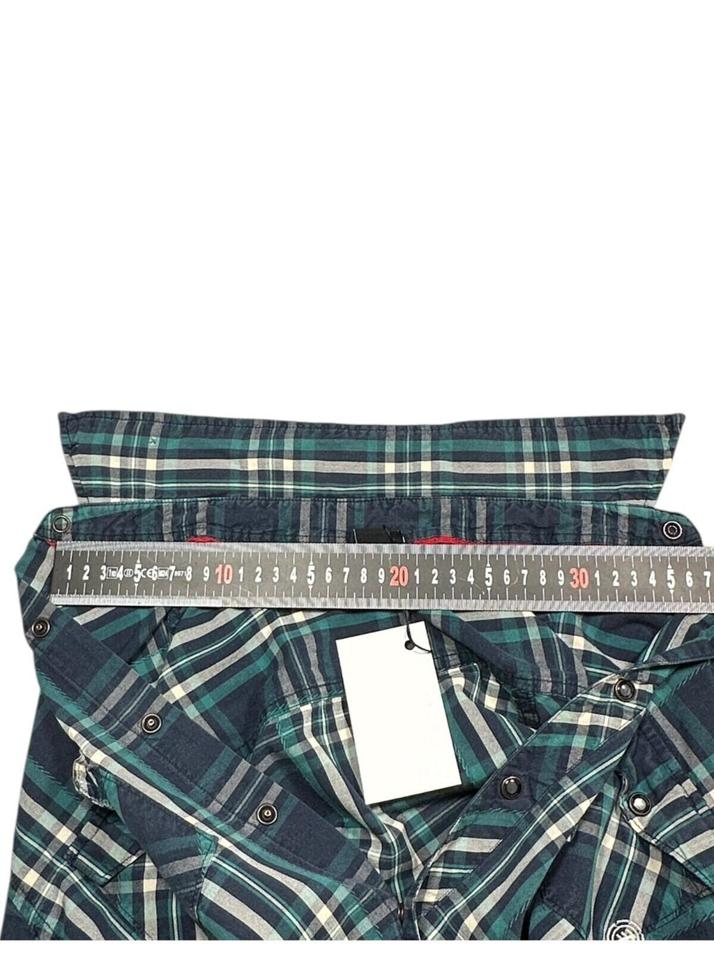 Element Shirt Men's UK Size XS Blue Plaid Pocket Embroidered