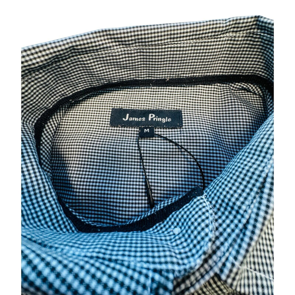 James Pringle Shirt Men's UK Size M Grey Embroidered Logo