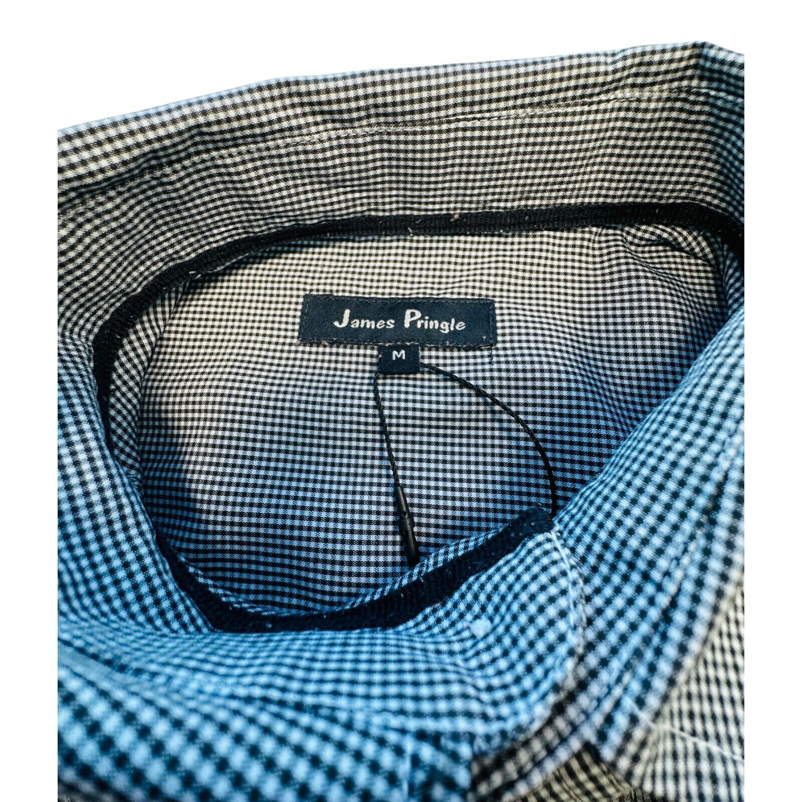 James Pringle Shirt Men's UK Size M Grey Embroidered Logo