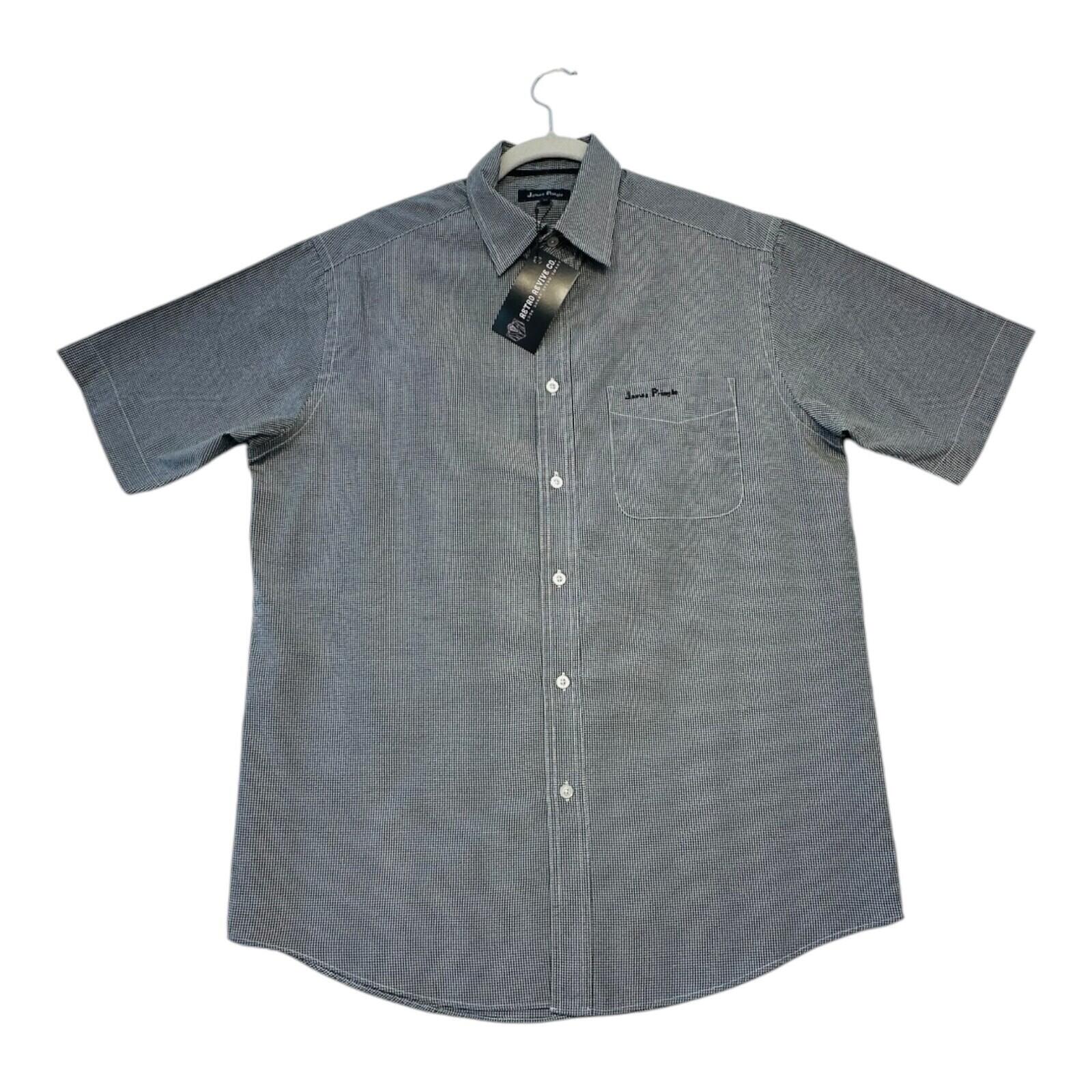 James Pringle Shirt Men's UK Size M Grey Embroidered Logo