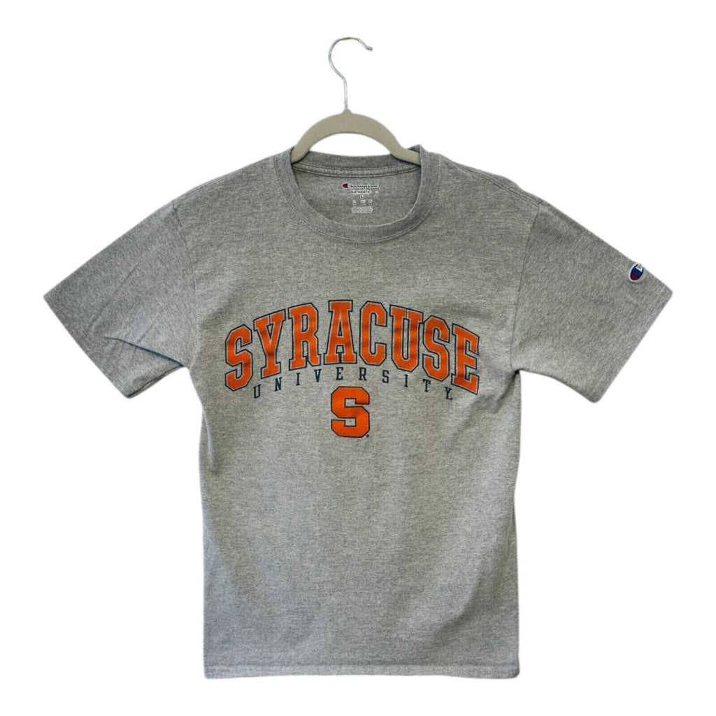 Champion Syracuse T-Shirt Men's UK Size S Grey Short Sleeve