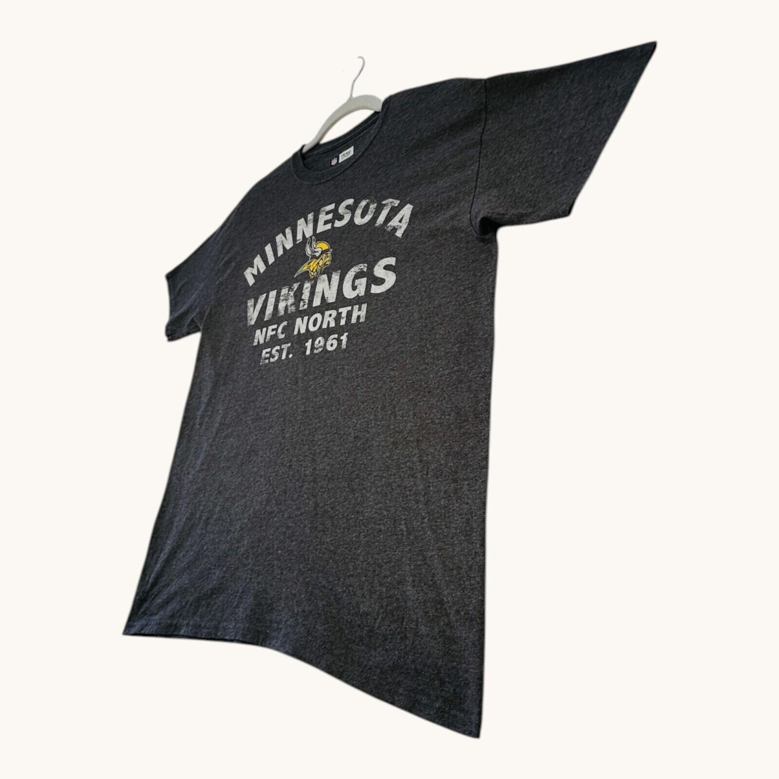 NFL Minnesota Vikings T-Shirt Men's UK Size M Grey Crew Neck