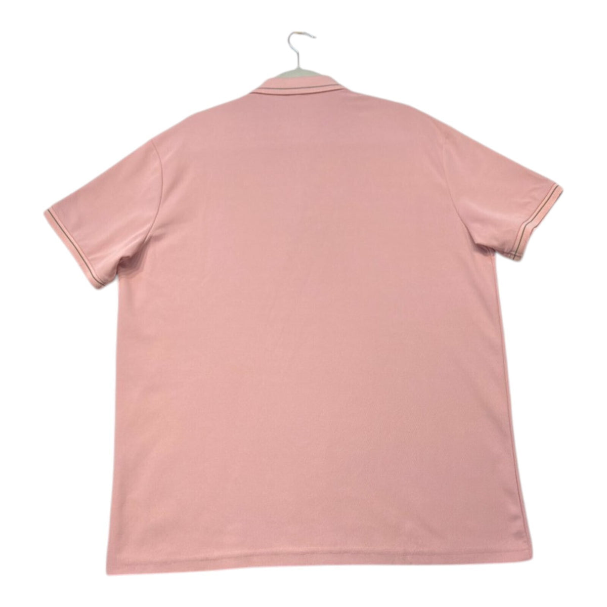 Laurel Wreath pink polo shirt with graphic print and embroidered logo, short sleeves.
