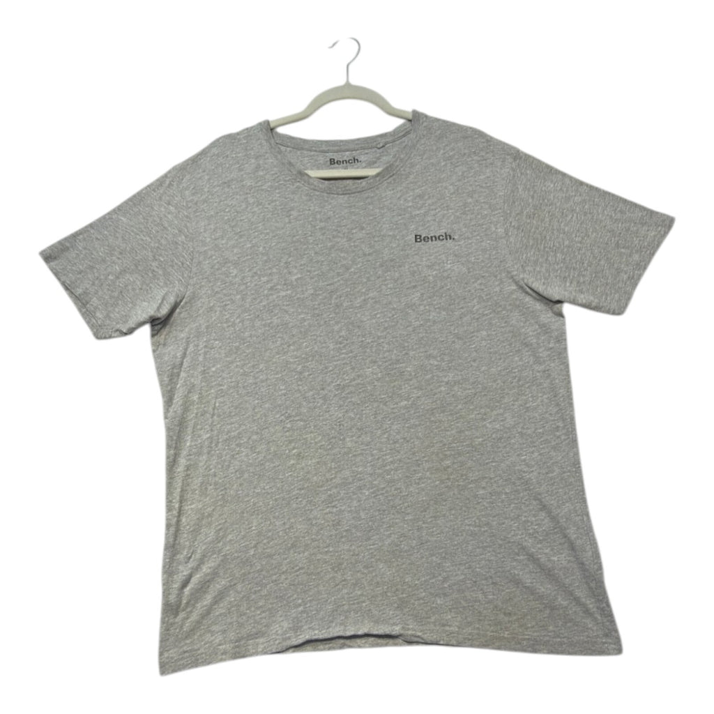 Bench grey t-shirt graphic print crew neck short sleeve with subtle chest branding.
