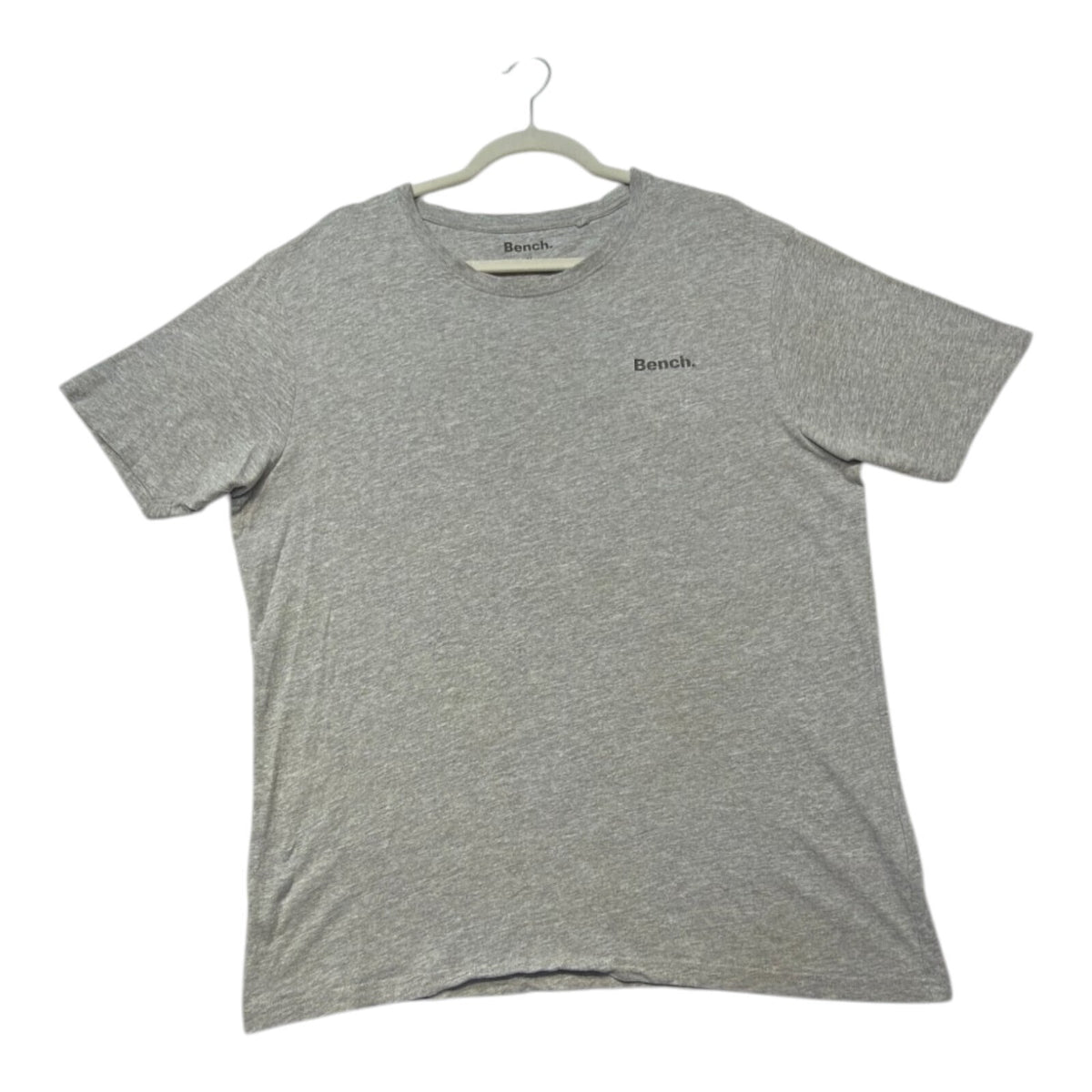 Bench grey t-shirt graphic print crew neck short sleeve with subtle chest branding.