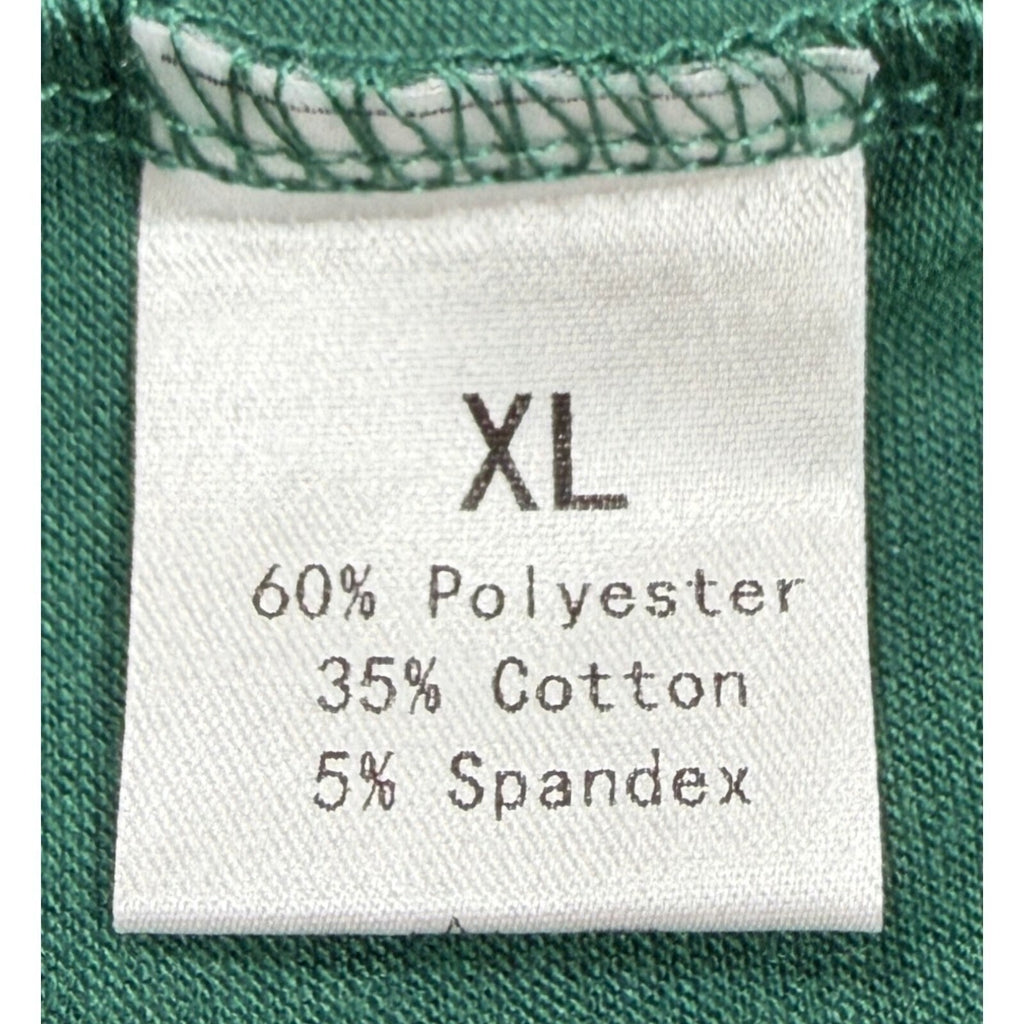 Lucky Star green graphic print t-shirt with repeated lettering and lucky charm design.