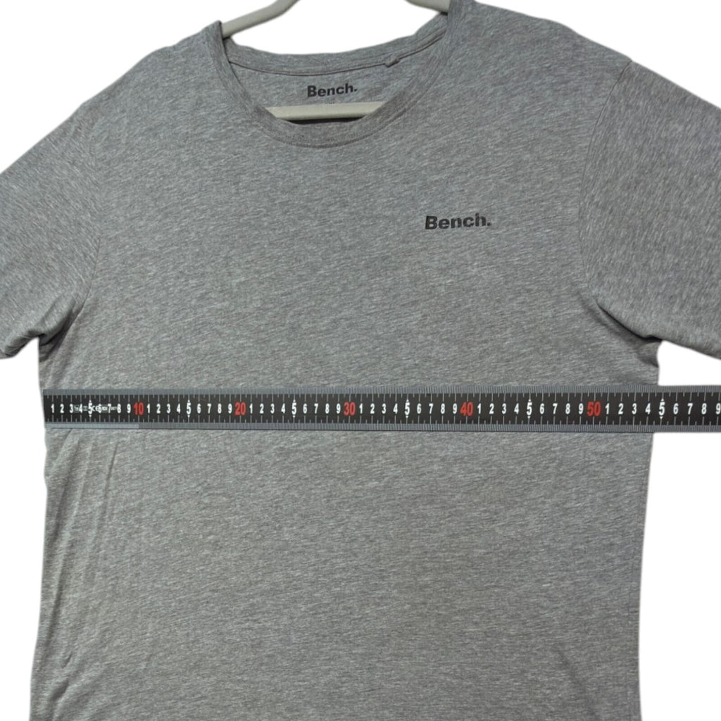 Bench grey t-shirt graphic print crew neck short sleeve with subtle chest branding.